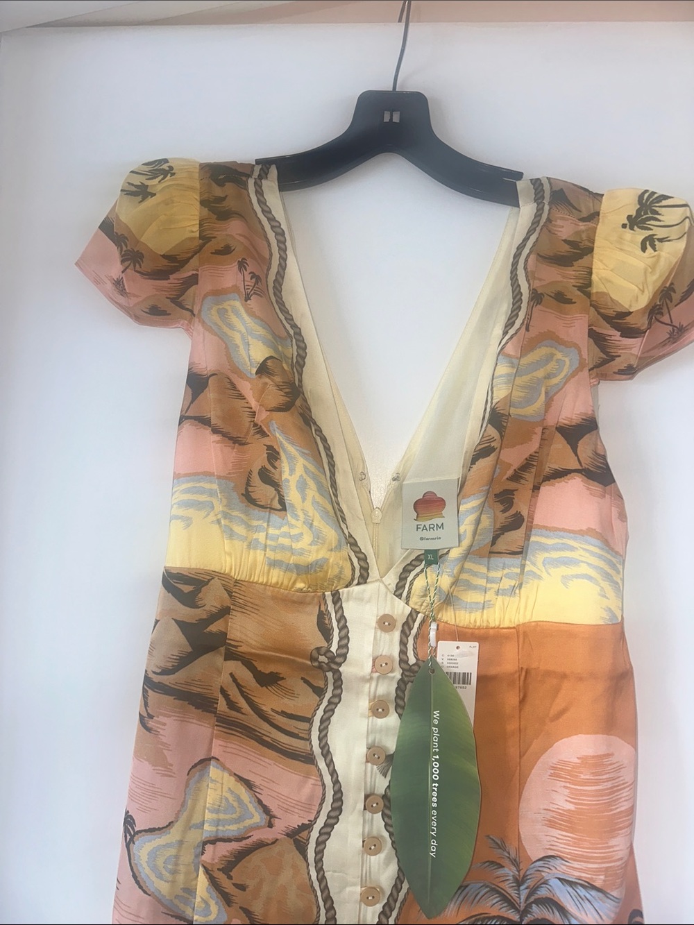 Farm Rio souvenir short sleeve midi dress - Picture 8 of 9